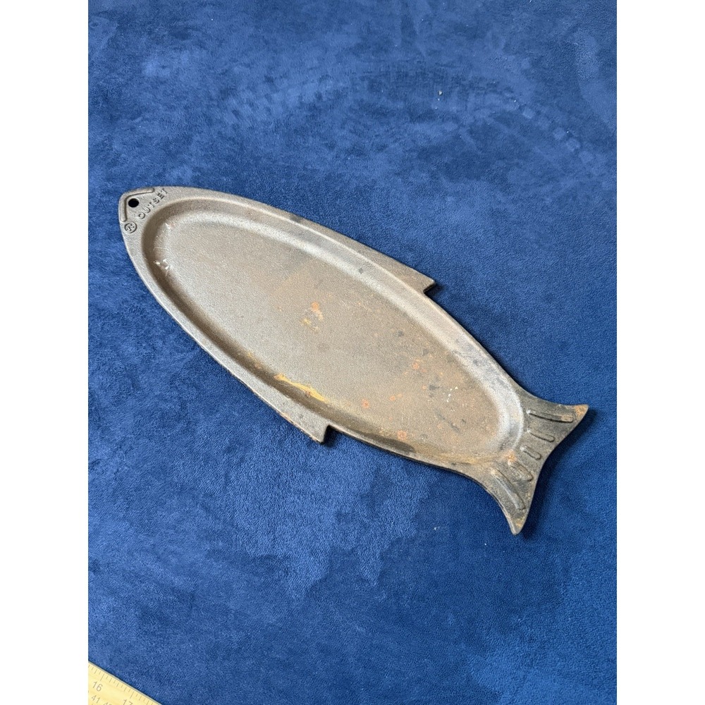 Outset Cast Iron Fish Grill & Serve Pan 18” (See Photos)
